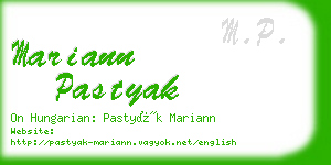 mariann pastyak business card